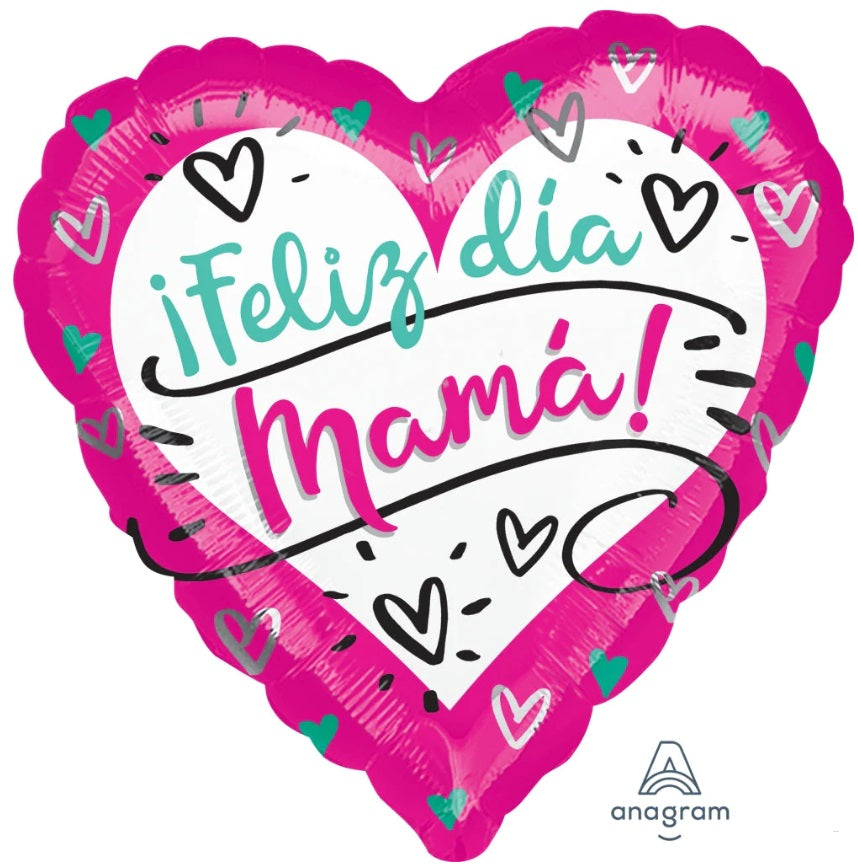 Feliz día Mamá foil balloon