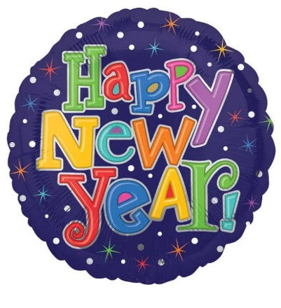 Happy New Year Microfoil Balloon