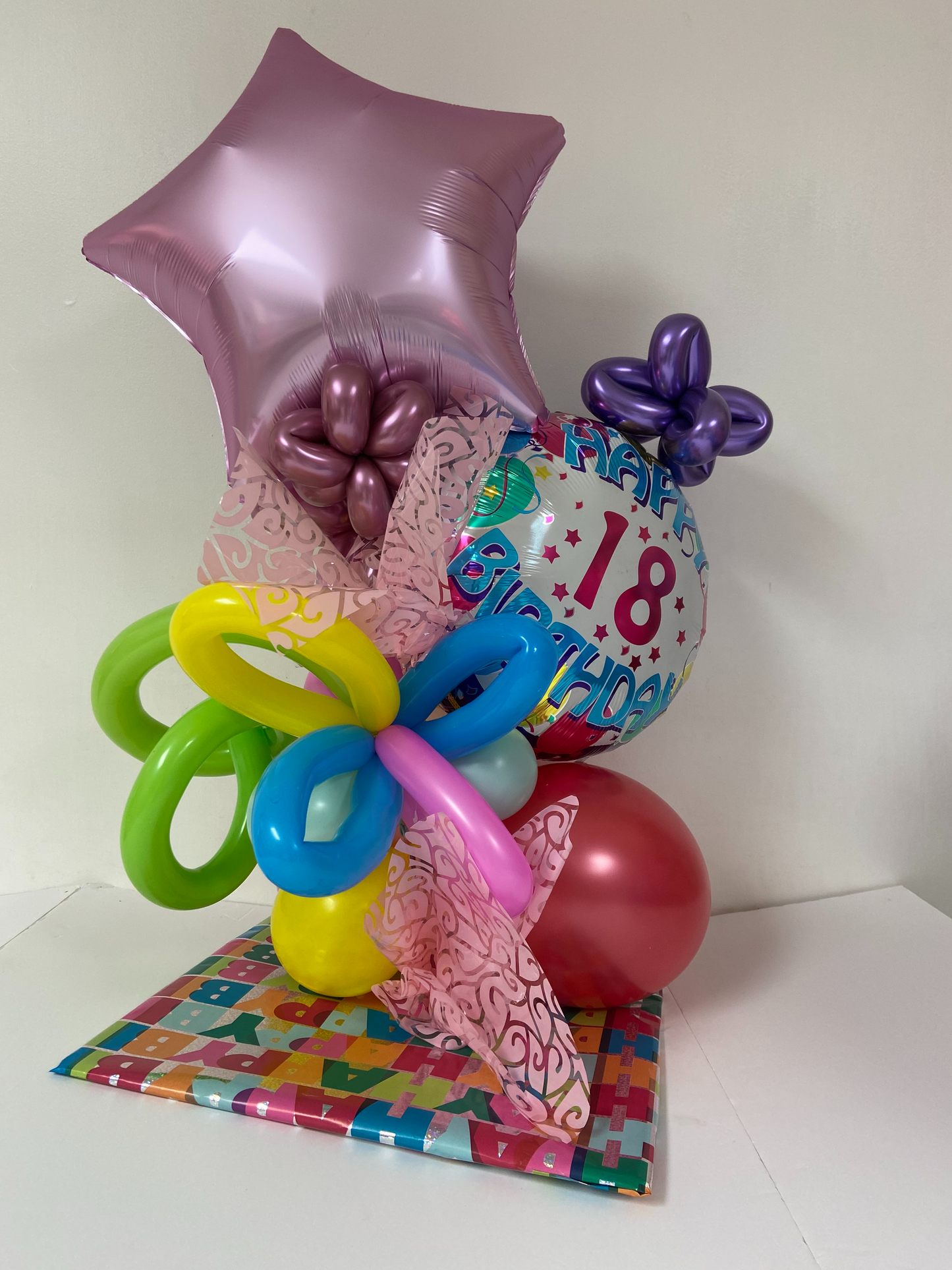 Happy 18 Balloons Arrangement