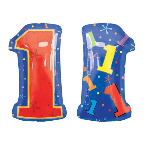 Number 1 shape foil balloon