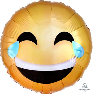 Laughing crying emoji foil balloon