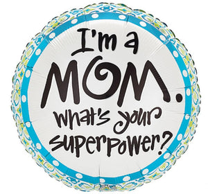 Mom Superpower foil balloon