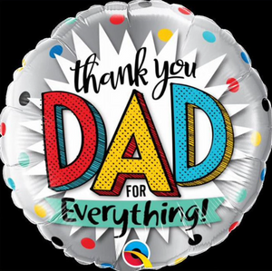 Thank you DAD for Everything foil balloon