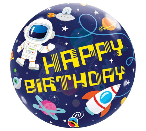 Astronaut Happy Birthday Bubble Balloon