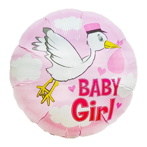 Baby Girl Stork Balloon