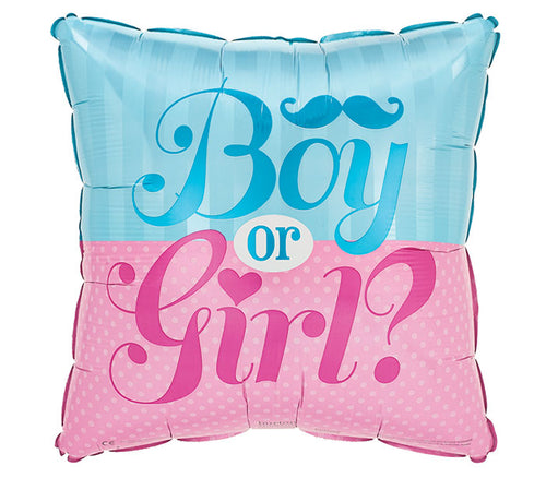 Boy or Girl Square Microfoil Balloon