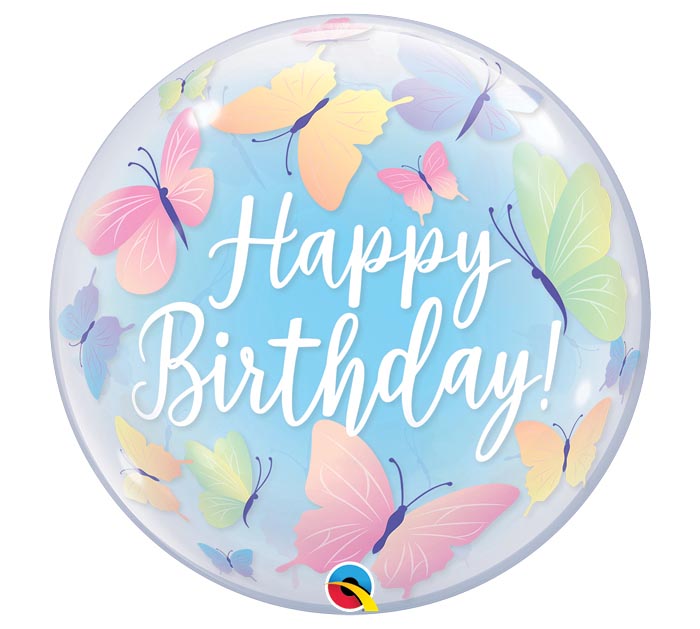 Happy Birthday Butterflies Bubble balloon