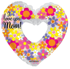 I Love You Mom Heart Shape Balloon