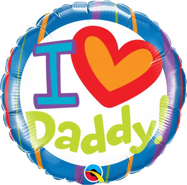 I Heart Daddy!  Foil Balloon
