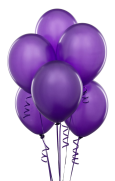 Inflated Latex balloons 12 ct Assorted colors