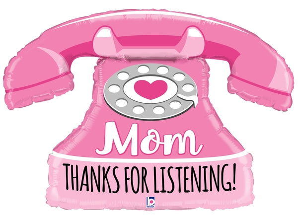 MOM Thanks for Listening Phone Shape Foil Balloon