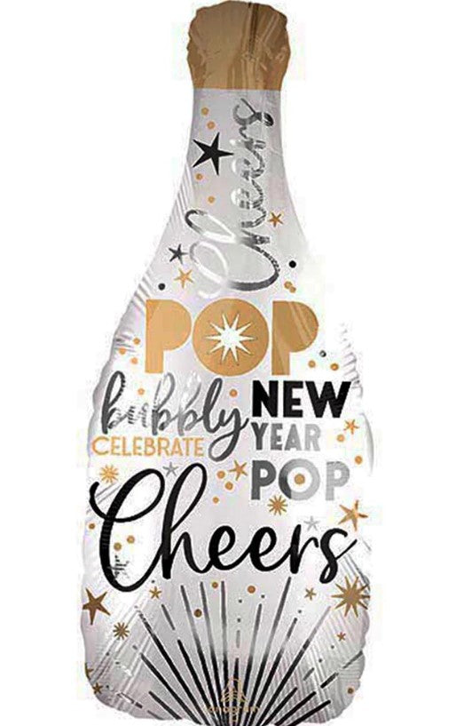 New Year Bubbly Bottle Foil Balloon