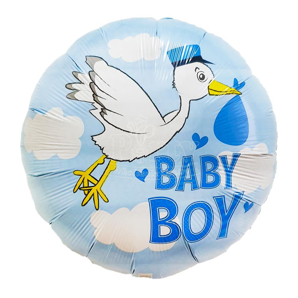 Baby Boy Stork Balloon