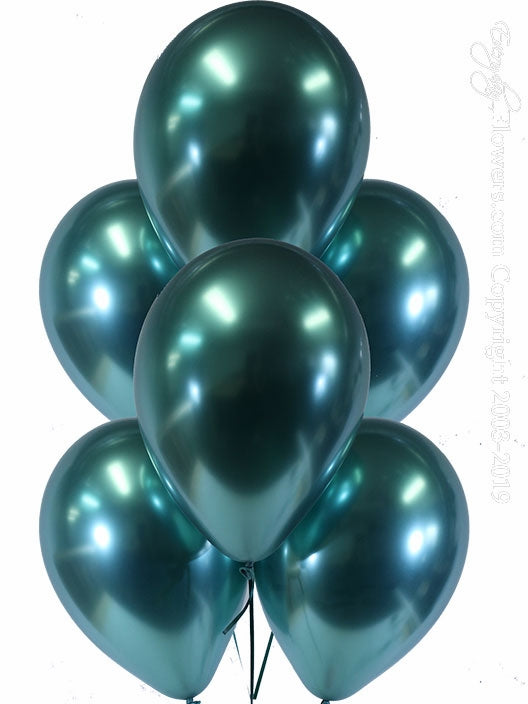 Inflated Chrome Latex 11 inches Balloons 12ct