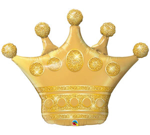 Crown Shape Metallic Gold Foil Balloon