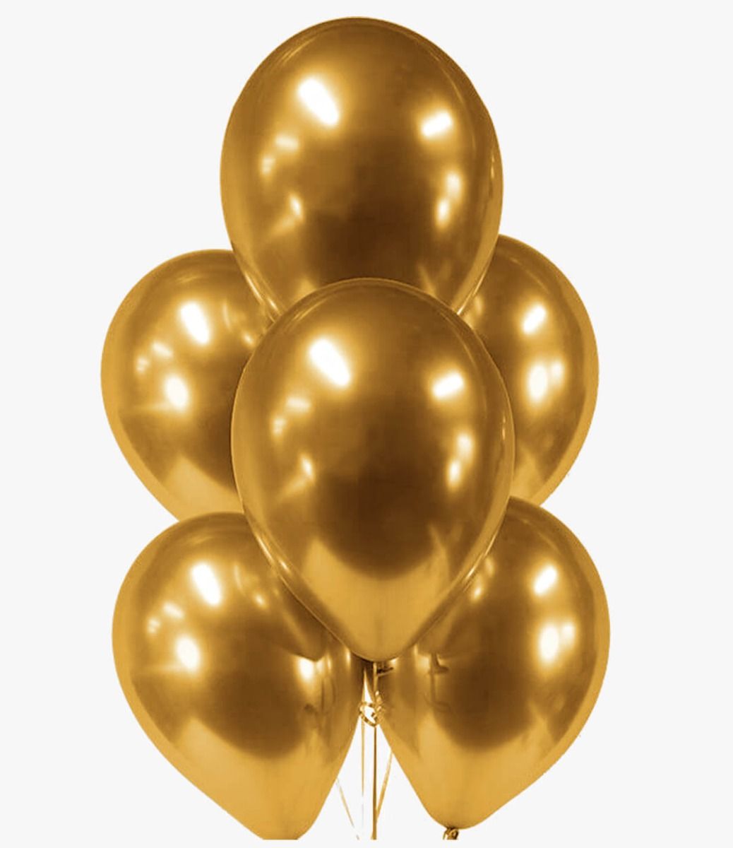 Inflated Chrome Latex 11 inches Balloons 12ct