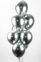 Inflated Chrome Latex 11 inches Balloons 12ct